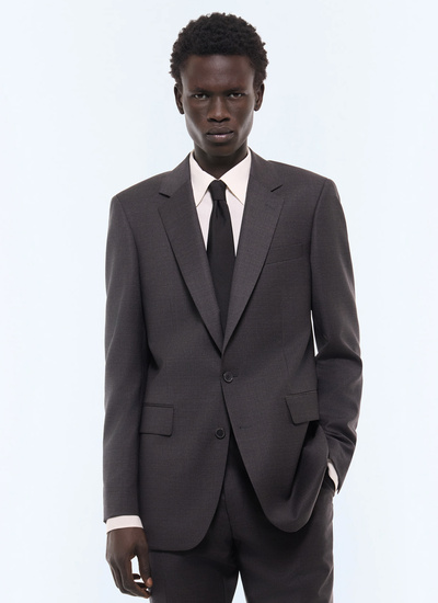 Men's suit jacket anthracite main fabric: 100% virgin woolunder collar: 80% polyester, 20% viscosebody lining: 100% viscosesleeve lining: 57% viscose, 41% acetate, 2% cupro Fursac - V3FOXA-LC05-B021