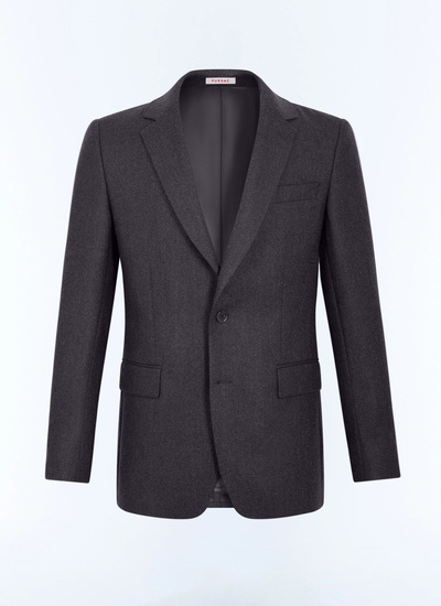 Men's black main fabric: 100% virgin woolunder collar: 80% polyester, 20% viscosebody lining: 100% viscosesleeve lining: 57% viscose, 41% acetate, 2% cupro suit jacket Fursac - V3FOXA-LC17-B021