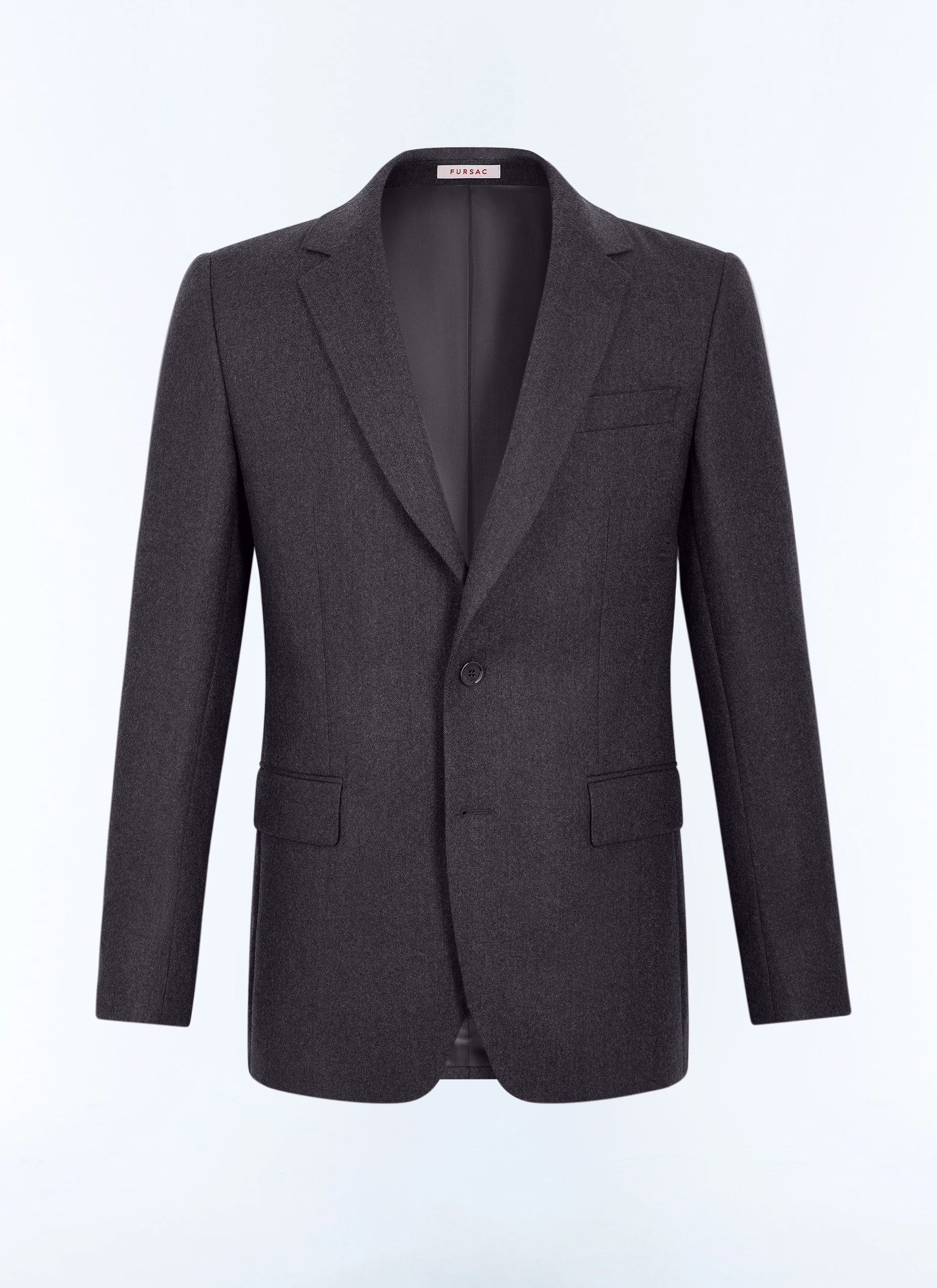 Men's black main fabric: 100% virgin woolunder collar: 80% polyester, 20% viscosebody lining: 100% viscosesleeve lining: 57% viscose, 41% acetate, 2% cupro suit jacket Fursac - V3FOXA-LC17-B021