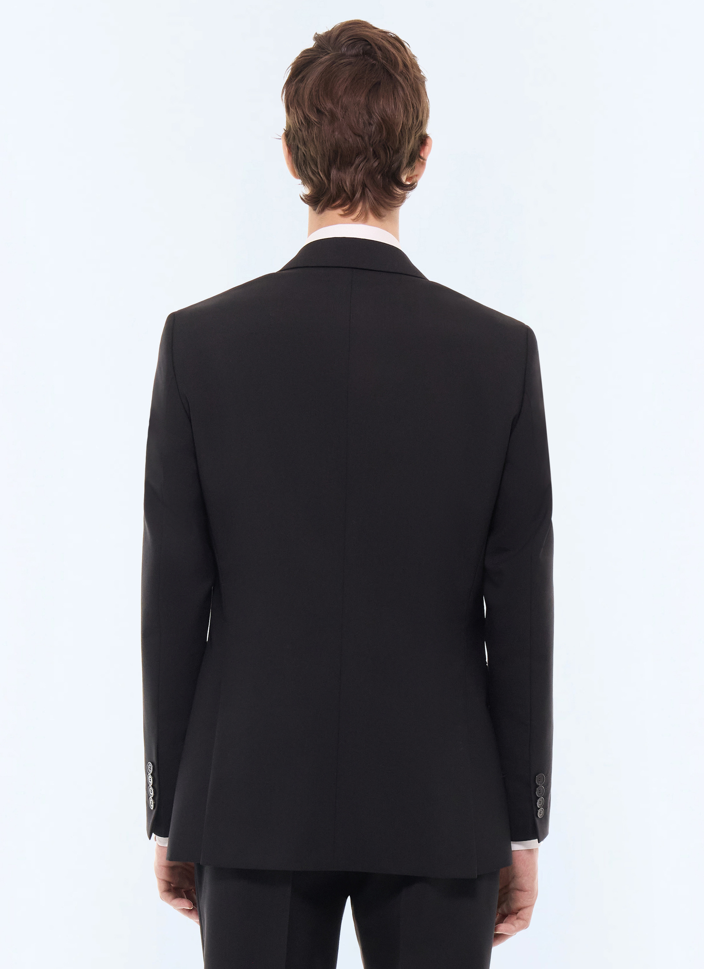 Men's main fabric: 100% virgin woolunder collar: 80% polyester, 20% viscosebody lining: 100% viscosesleeve lining: 57% viscose, 41% acetate, 2% cupro suit jacket Fursac - V2AIDO-BV01-20