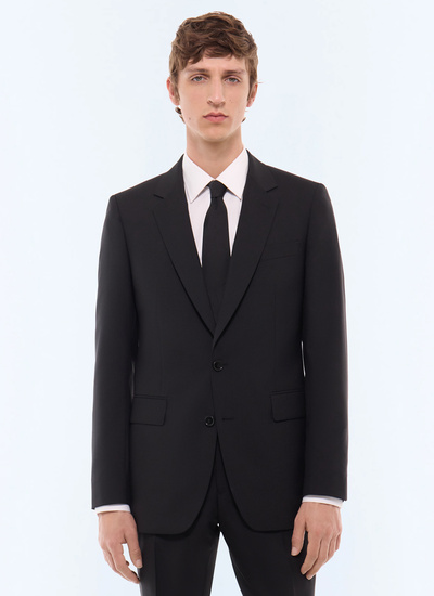 Men's suit jacket black main fabric: 100% virgin woolunder collar: 80% polyester, 20% viscosebody lining: 100% viscosesleeve lining: 57% viscose, 41% acetate, 2% cupro Fursac - V3FOXA-BV01-20