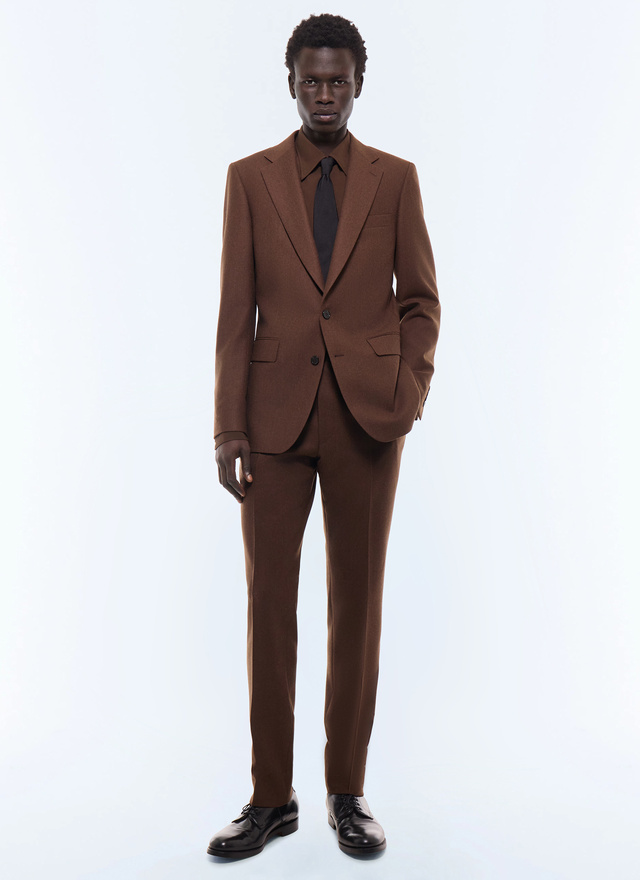 Men's brown suit jacket Fursac - V3JEXU-LC17-G018