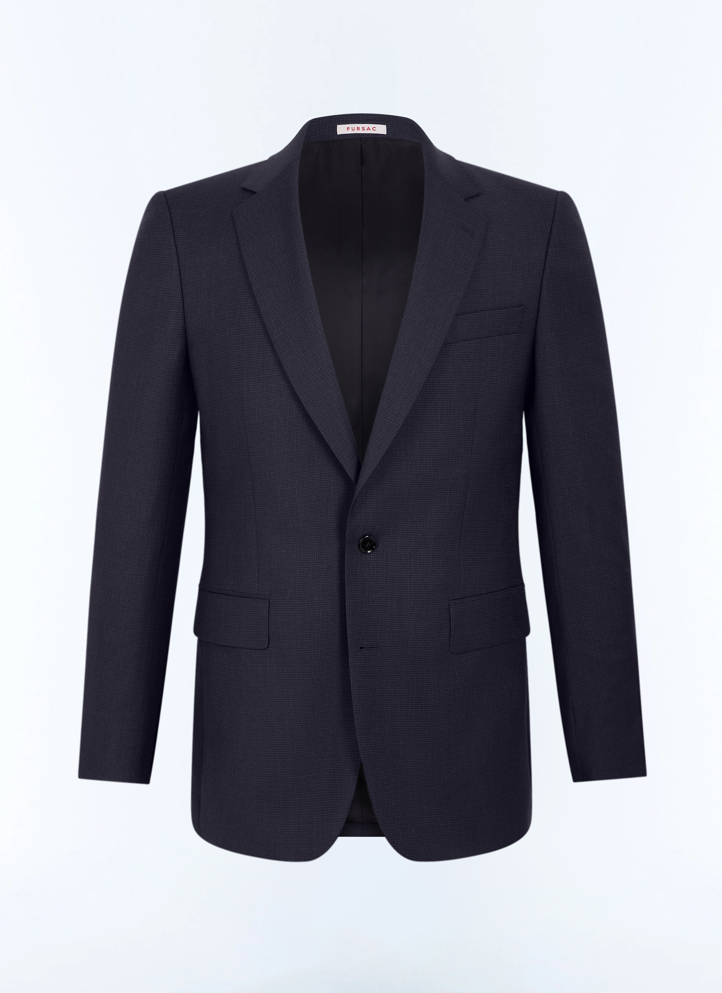 Men's blue, navy blue main fabric: 100% virgin woolunder collar: 80% polyester, 20% viscosebody lining: 100% viscosesleeve lining: 57% viscose, 41% acetate, 2% cupro suit jacket Fursac - V2AIDO-LC05-D030