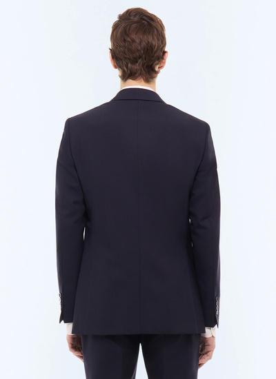 Men's main fabric: 100% virgin woolunder collar: 80% polyester, 20% viscosebody lining: 100% viscosesleeve lining: 57% viscose, 41% acetate, 2% cupro suit jacket Fursac - V3FOXA-BV01-30