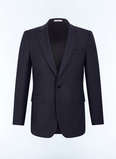 Men's blue, navy blue main fabric: 100% virgin woolunder collar: 80% polyester, 20% viscosebody lining: 100% viscosesleeve lining: 57% viscose, 41% acetate, 2% cupro suit jacket Fursac - V3FOXA-LC05-D030