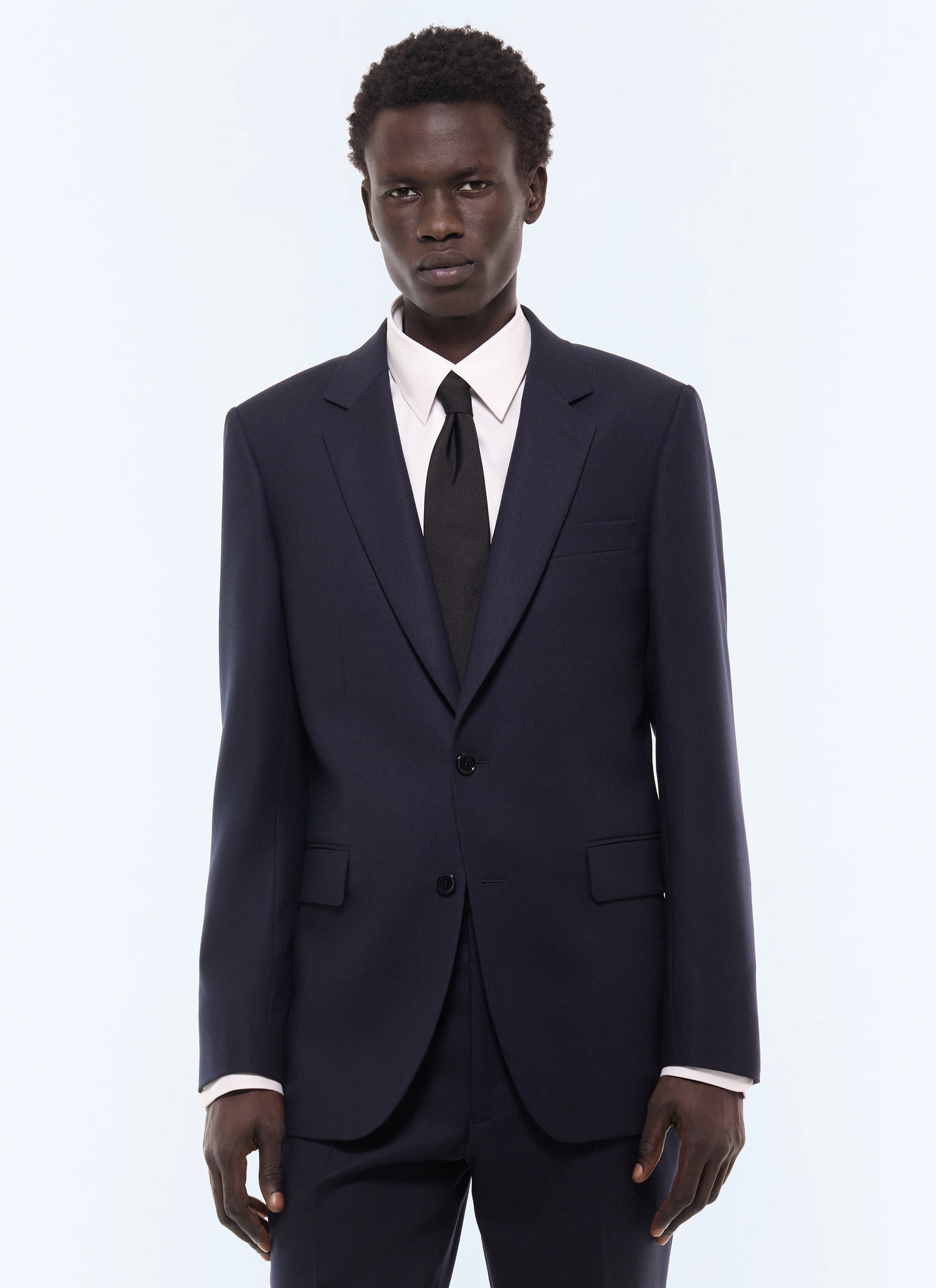 Men's suit jacket navy main fabric: 100% virgin woolunder collar: 80% polyester, 20% viscosebody lining: 100% viscosesleeve lining: 57% viscose, 41% acetate, 2% cupro Fursac - V3FOXA-LC14-D030
