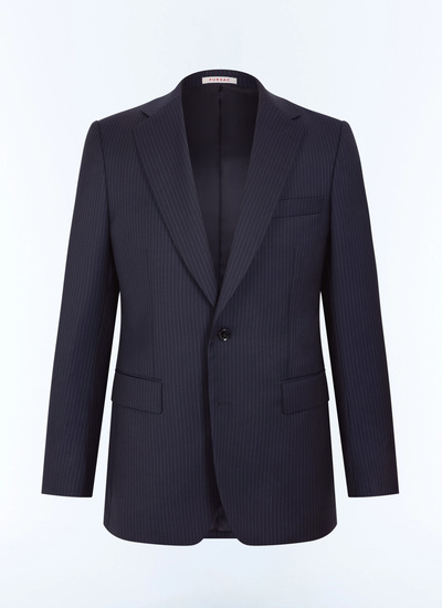 Men's blue, navy blue main fabric: 100% virgin woolunder collar: 80% polyester, 20% viscosebody lining: 100% viscosesleeve lining: 57% viscose, 41% acetate, 2% cupro suit jacket Fursac - V3JEXU-LC21-D030