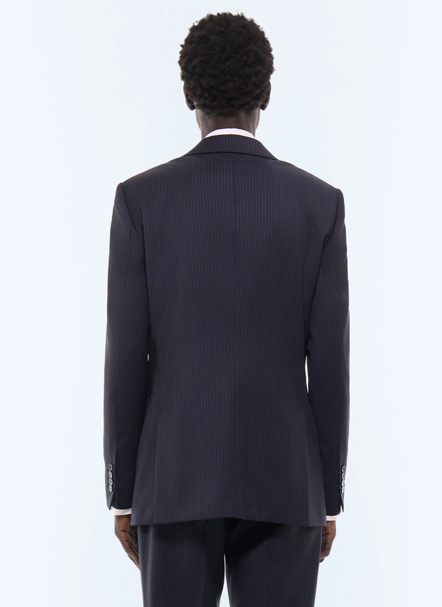 Men's main fabric: 100% virgin woolunder collar: 80% polyester, 20% viscosebody lining: 100% viscosesleeve lining: 57% viscose, 41% acetate, 2% cupro suit jacket Fursac - V3JEXU-LC21-D030