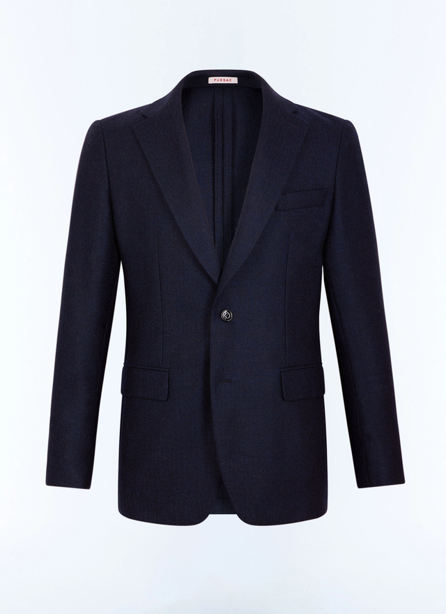 Men's blue, navy blue main fabric: 100% virgin woolbody lining: 100% viscosesleeve lining: 57% viscose, 41% acetate, 2% cupro suit jacket Fursac - V3LOCA-LC10-D030