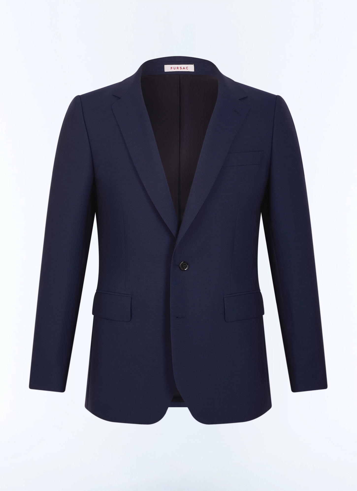 Men's blue, navy blue main fabric: 100% virgin woolunder collar: 80% polyester, 20% viscosebody lining: 100% viscosesleeve lining: 57% viscose, 41% acetate, 2% cupro suit jacket Fursac - V3FOXA-BV01-D032