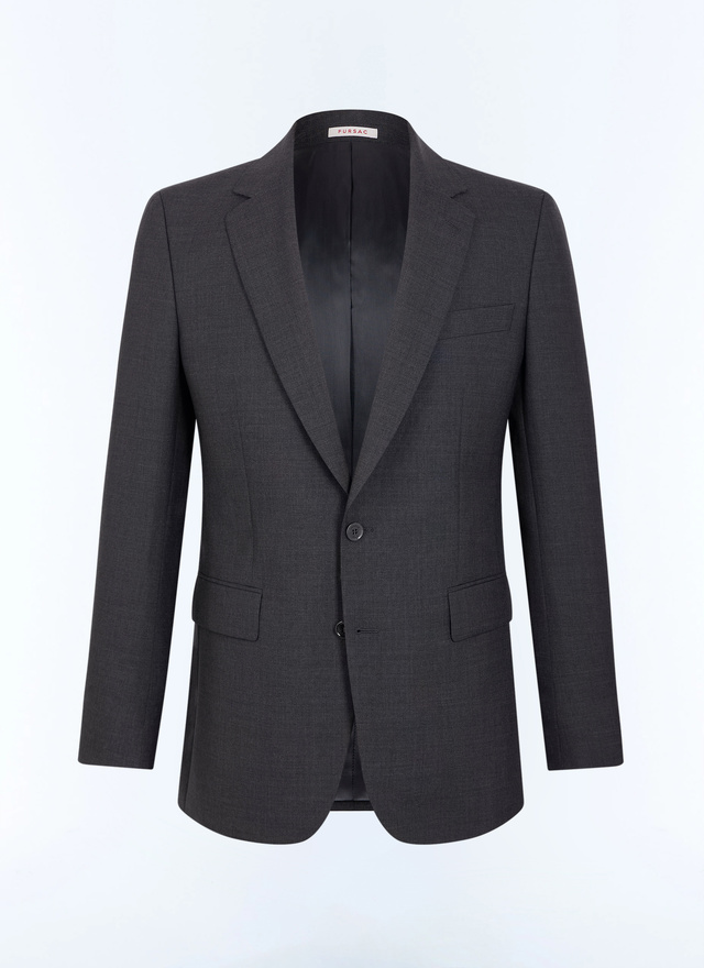 Men's black main fabric: 100% virgin woolunder collar: 80% polyester, 20% viscosebody lining: 100% viscosesleeve lining: 57% viscose, 41% acetate, 2% cupro suit jacket Fursac - V3FOXA-BV01-B022