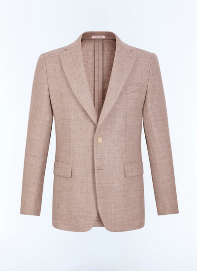 Men's white, ecru main fabric: 100% virgin woolsleeve lining: 57% viscose, 41% acetate, 2% cupro suit jacket Fursac - V3LOCA-LC10-A006