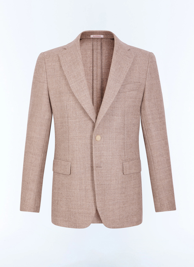 Men's white, ecru main fabric: 100% virgin woolsleeve lining: 57% viscose, 41% acetate, 2% cupro suit jacket Fursac - V3LOCA-LC10-A006