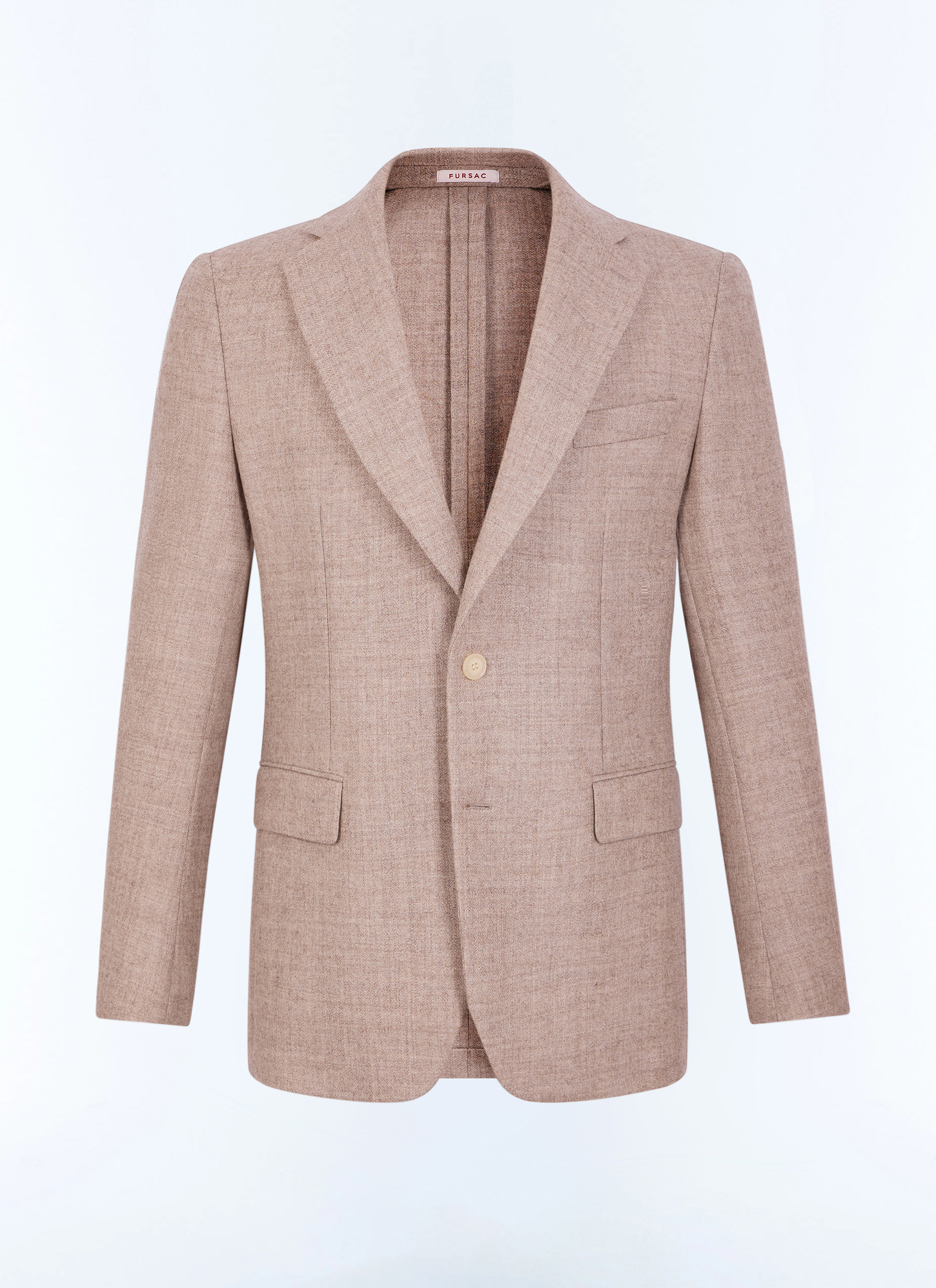Men's white, ecru main fabric: 100% virgin woolsleeve lining: 57% viscose, 41% acetate, 2% cupro suit jacket Fursac - V3LOCA-LC10-A006