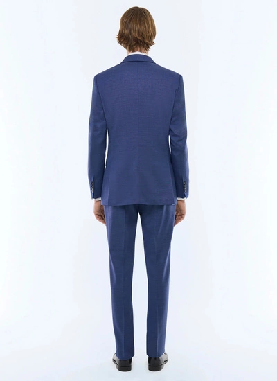 Men's blue, navy blue virgin wool suit Fursac - C3DVOX-DC55-D035