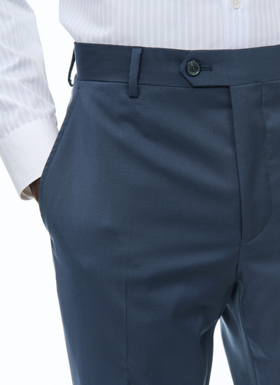 Men's blue, navy blue virgin wool suit Fursac - C3AVOX-AC13-34