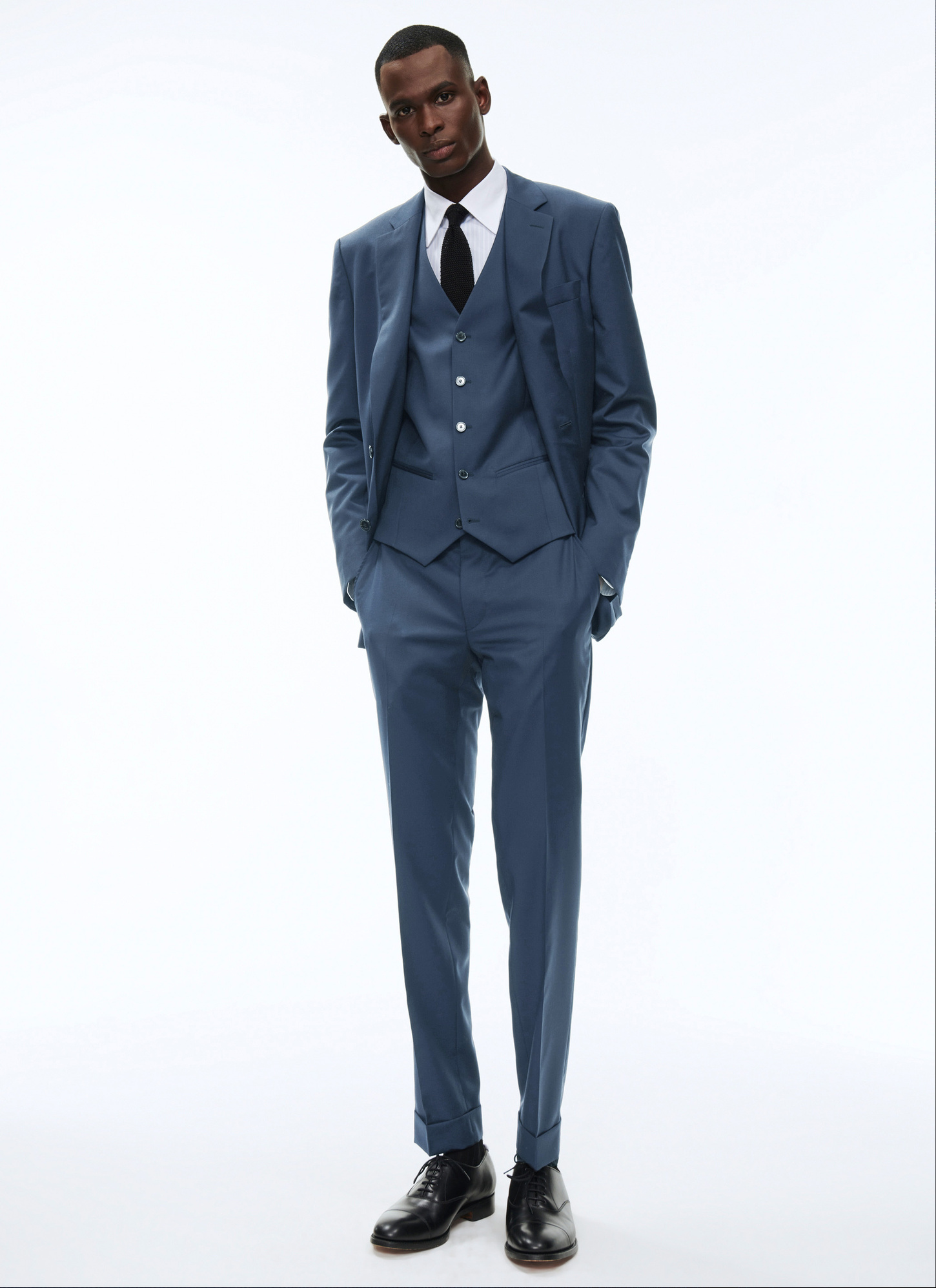 Men's suit blue virgin wool Fursac - C3AVOX-AC13-34