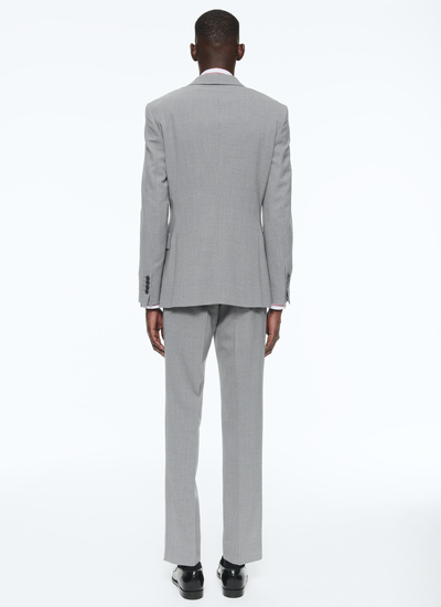 Men's grey fresco virgin wool canvas suit Fursac - C3BALG-BC52-29