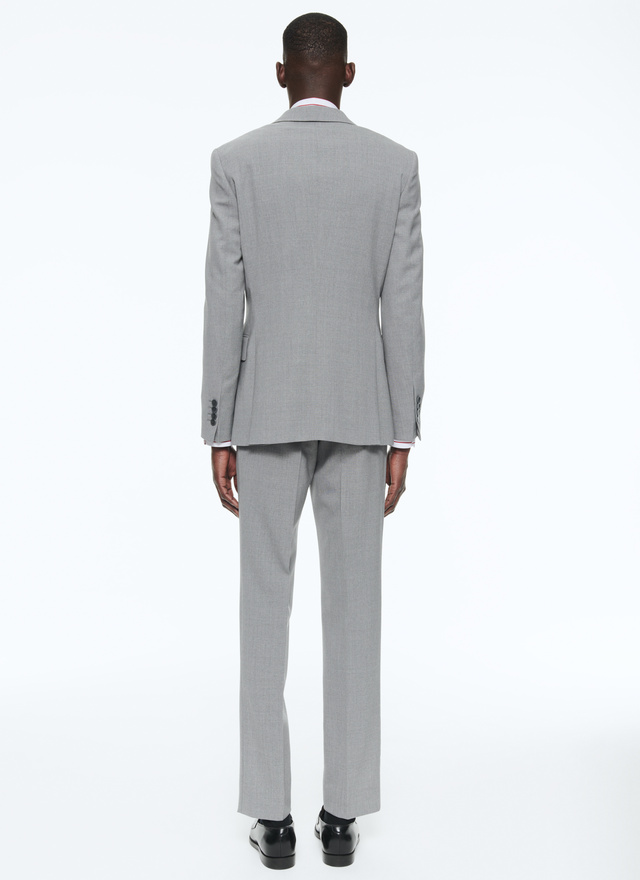 Men's grey fresco virgin wool canvas suit Fursac - C3BALG-BC52-29