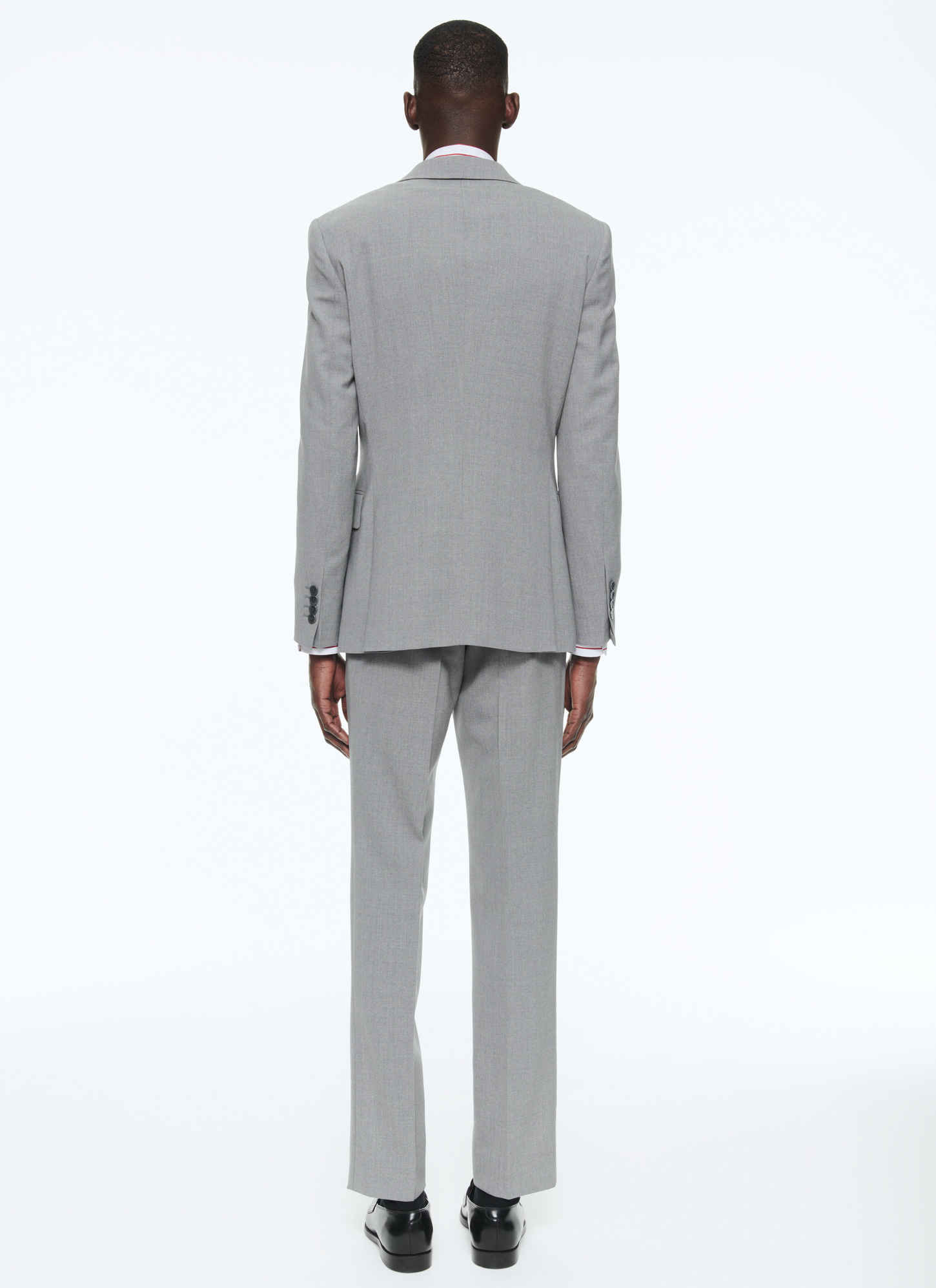 Men's grey fresco virgin wool canvas suit Fursac - C3BALG-BC52-29