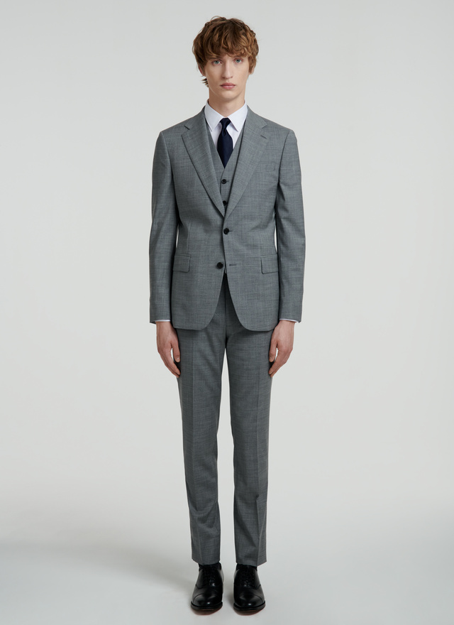 Men's grey virgin wool suit Fursac - 22EC3VOXO-VC25/29