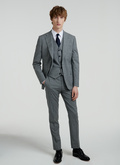 Grey end on end wool suit - 22EC3VOXO-VC25/29