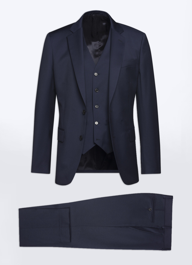 Men's suit navy blue virgin wool Fursac - C3AVOX-B570-31