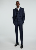 Navy blue wool serge 3-piece suit - C3VOXX-B570-31