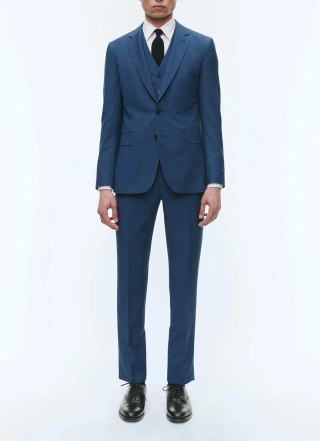 Men's suit sapphire blue virgin wool Fursac - C3AVOX-F502-35