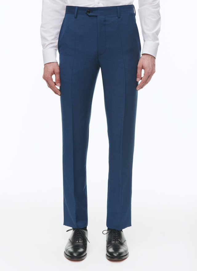 Men's blue, navy blue virgin wool suit Fursac - C3AVOX-F502-35