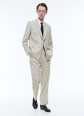Patterned wool double-breasted suit - C3DATI-DC13-A006