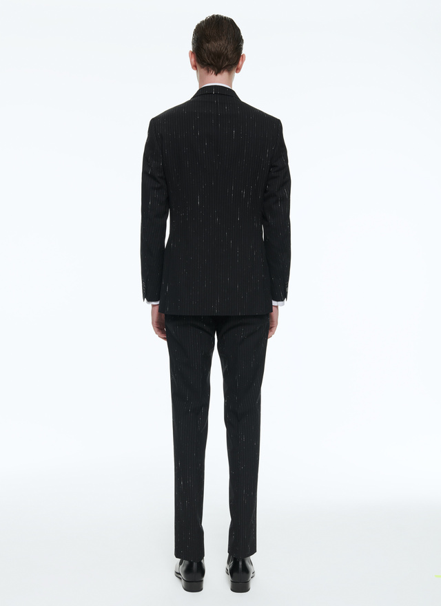 Men's black blended wool serge suit Fursac - 23EC3BLIS-BC27/20