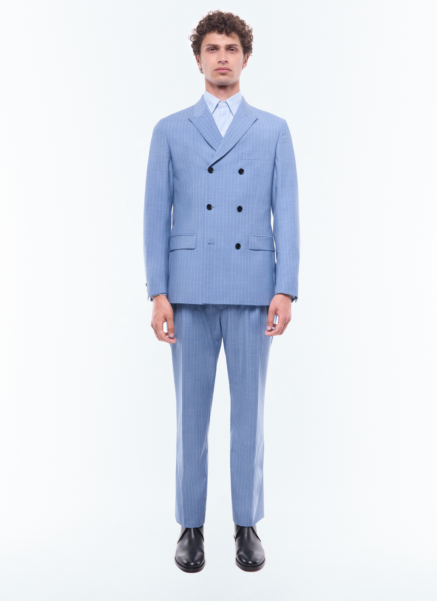 Men's suit blue virgin wool Fursac - C3DOPT-DC01-D004