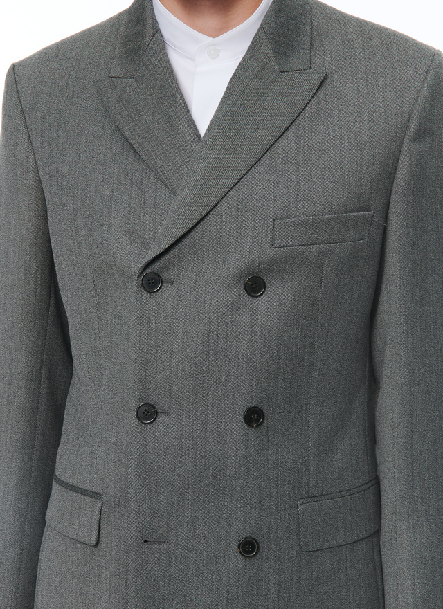 Men's flecked grey suit Fursac - C3COPT-CX28-B018