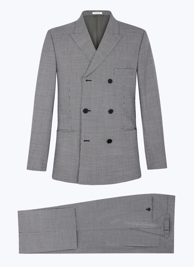 Men's grey - houndstooth pattern suit Fursac - C3DOPT-DC08-B001