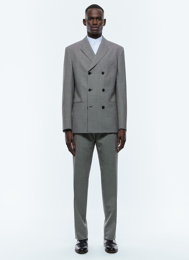 Men's suit grey virgin wool and elastane Fursac - C3DOPT-DC08-B001