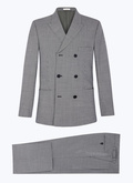 Double-breasted suit in wool twill - C3DOPT-DC08-B001