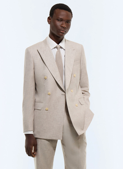 Men's greyish-beige suit Fursac - C3FOUG-JC21-A007