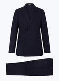 Fresco wool canvas double-breasted suit - C3FOCA-BV01-30