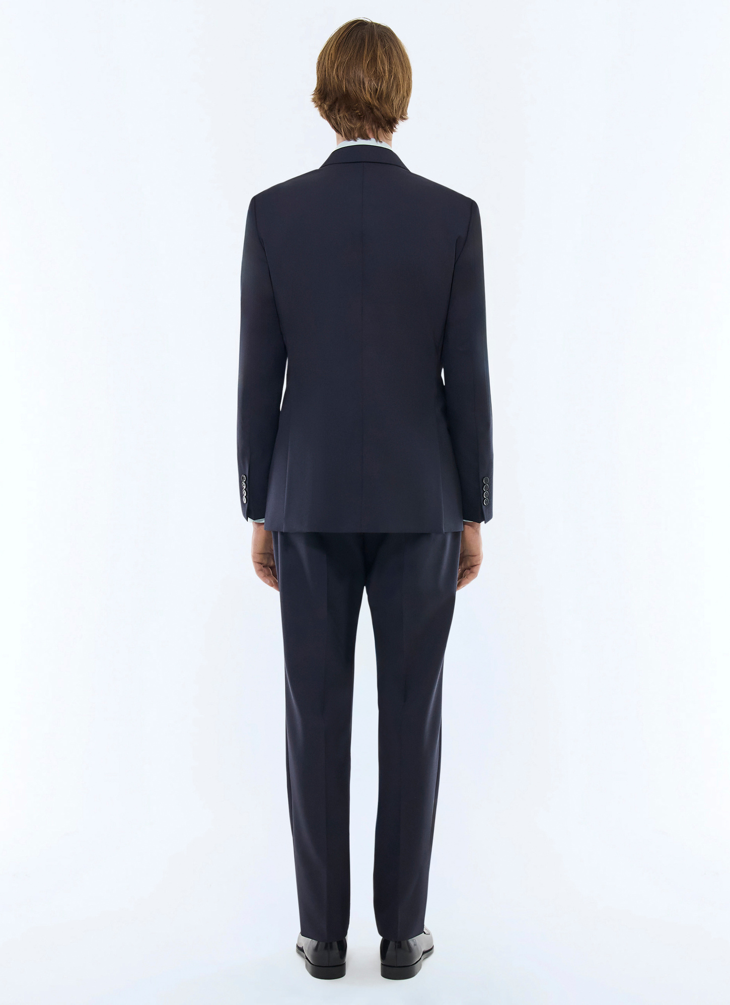 Men's blue, navy blue fresco virgin wool canvas suit Fursac - C3FOCA-BV01-30