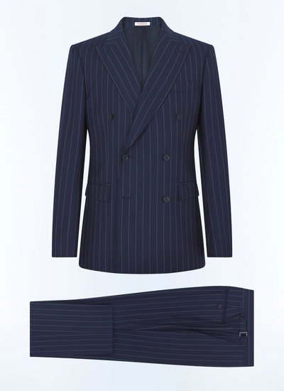 Men's blue, navy blue certified virgin wool serge suit Fursac - C3FOCA-DC05-D030