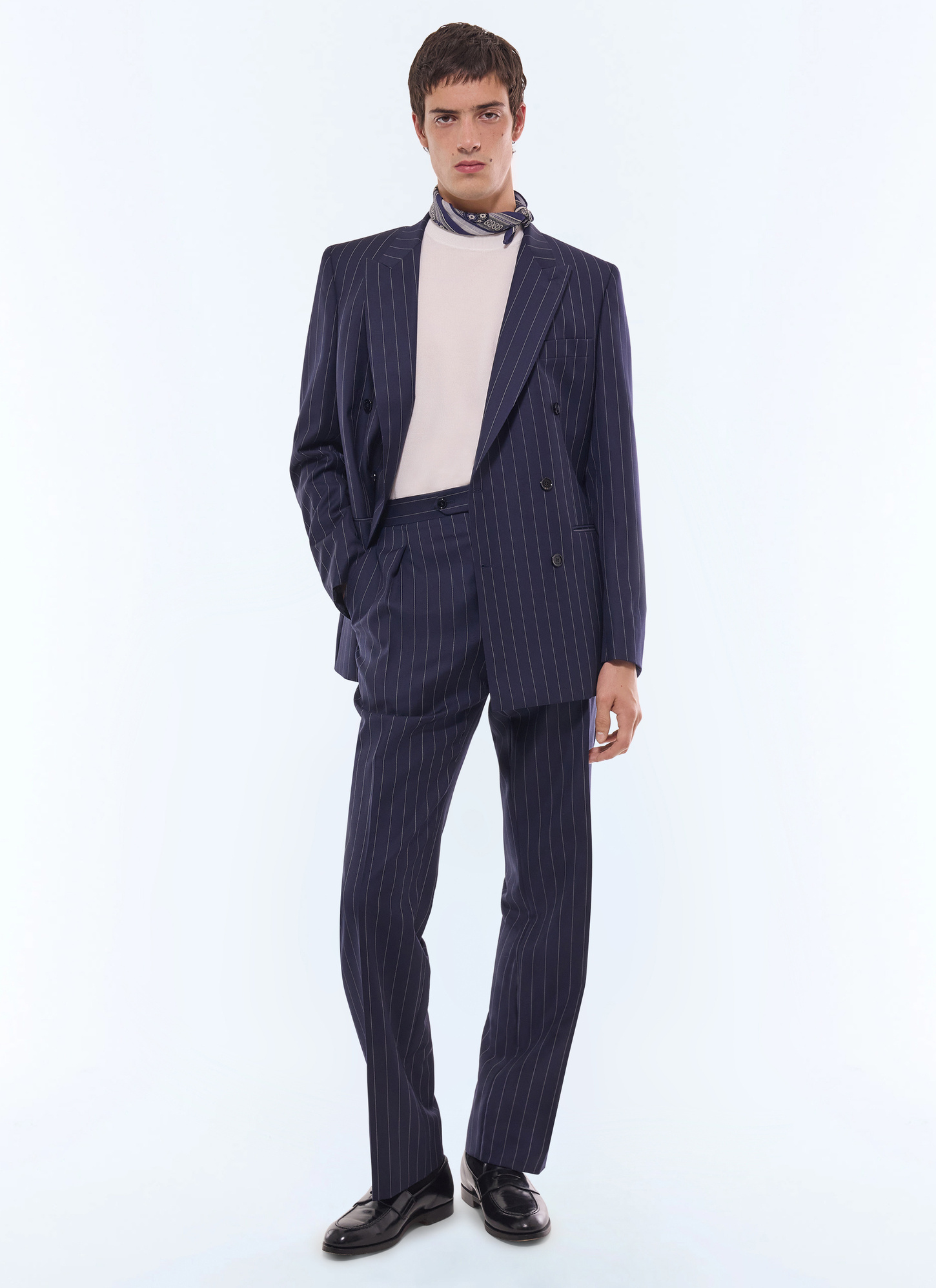 Men's suit navy blue certified virgin wool serge Fursac - C3FOCA-DC05-D030