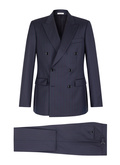 Striped wool twill double-breasted suit - C3FOUG-GC07-D030