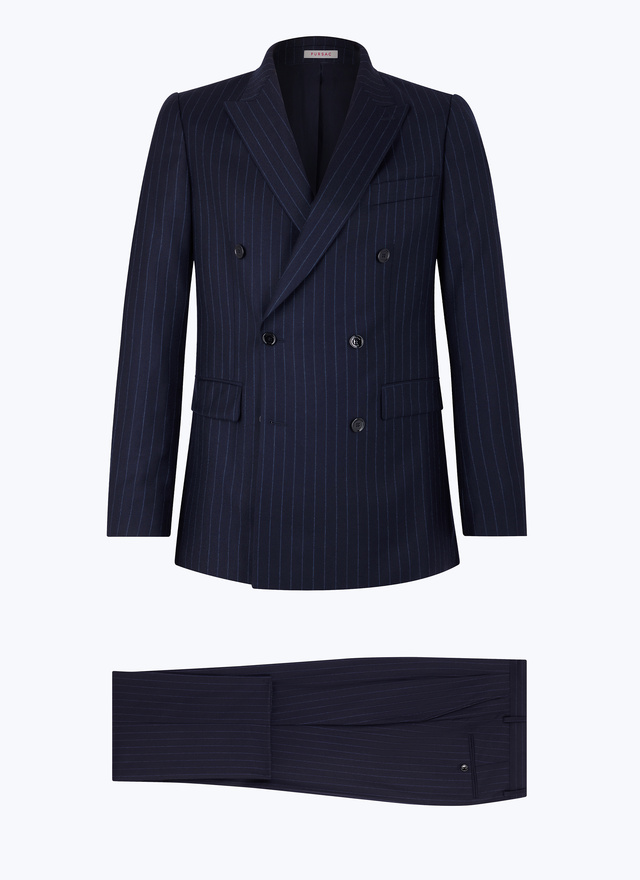 Men's navy blue - stripes suit Fursac - C3EMMY-EC06-D030