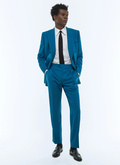 Wool canvas double-breasted suit - C3FOUG-DC41-D026