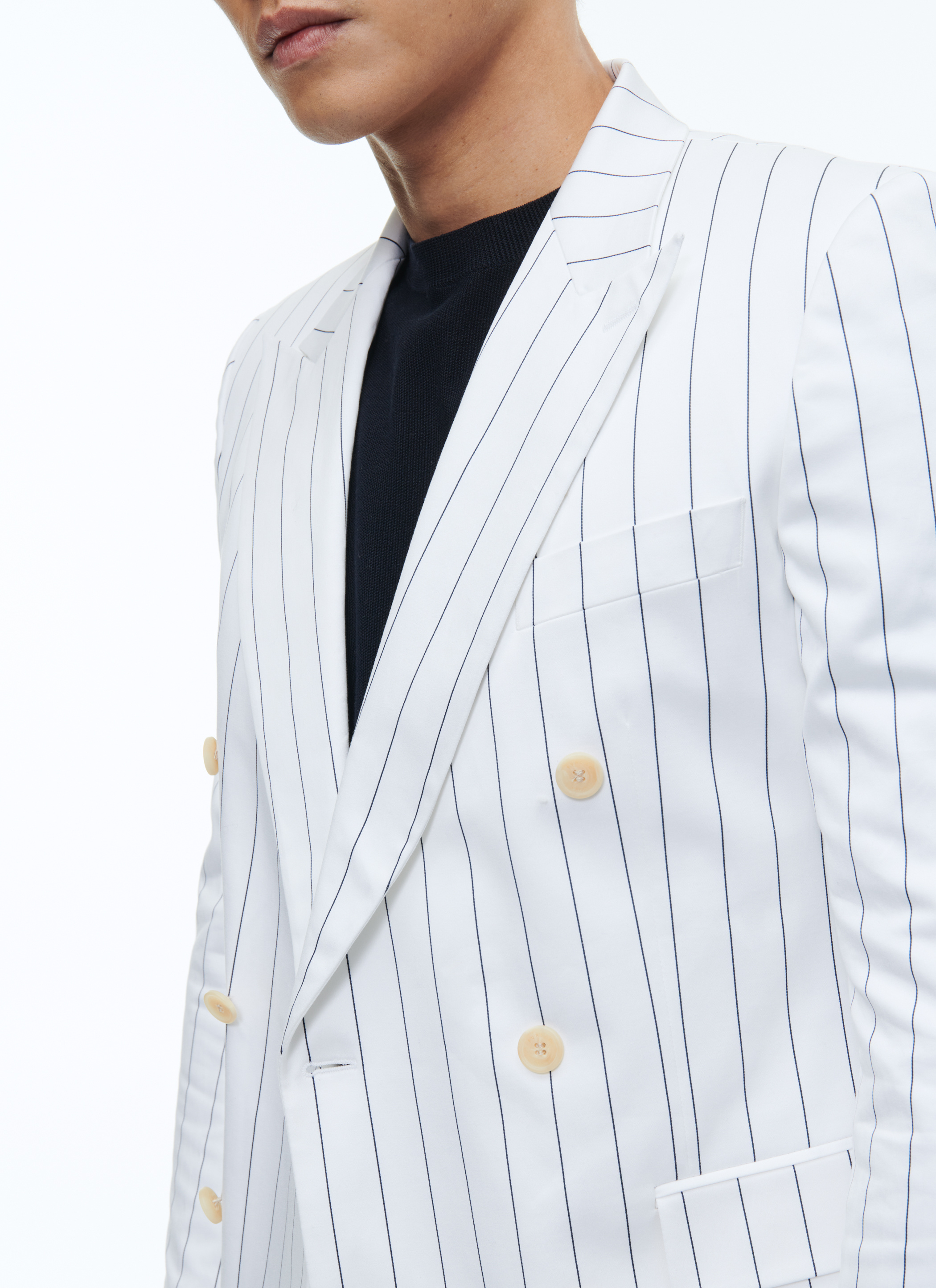 【関税&送料込】Off-White Grey Single-Breasted Pinstripe Jac suit-men-double-breasted-cut-