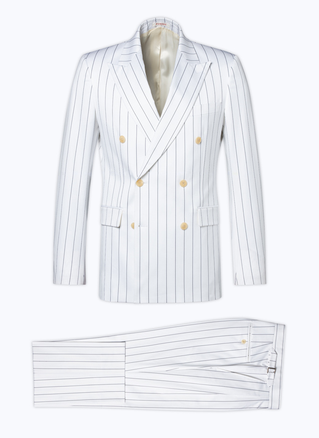Men's white, ecru virgin wool suit Fursac - C3DAKO-DC30-A001