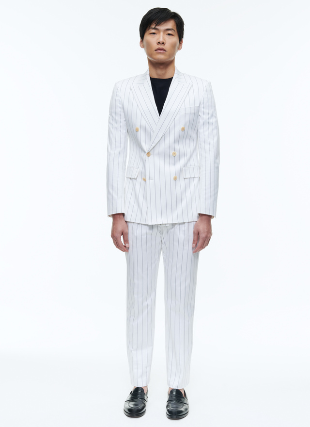 Men's suit white virgin wool Fursac - C3DAKO-DC30-A001