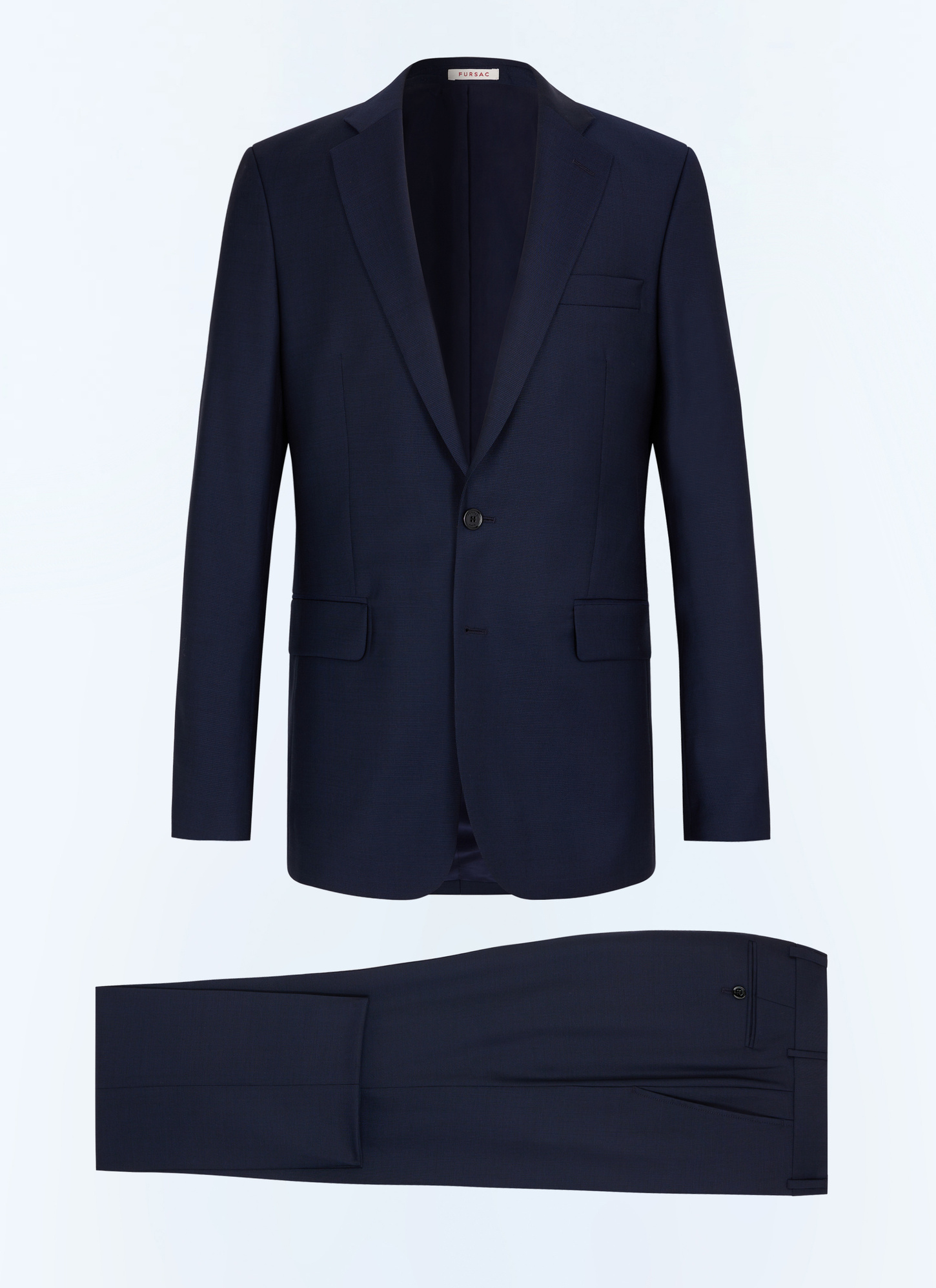 Men's faux-plain carbon blue suit Fursac - C3EVIP-FC36-D031