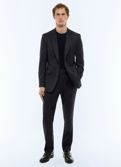 Men's super 100's certified virgin wool twill suit Fursac - C3GREG-JC38-D030